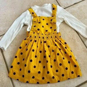Little Me Yellow Polka Dot Dress 💛🌻